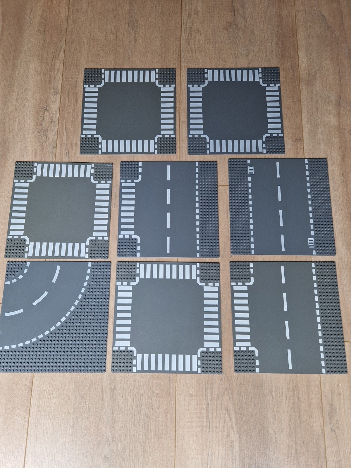 8 Lego grondplaten donker grijs, Ophalen of Verzenden