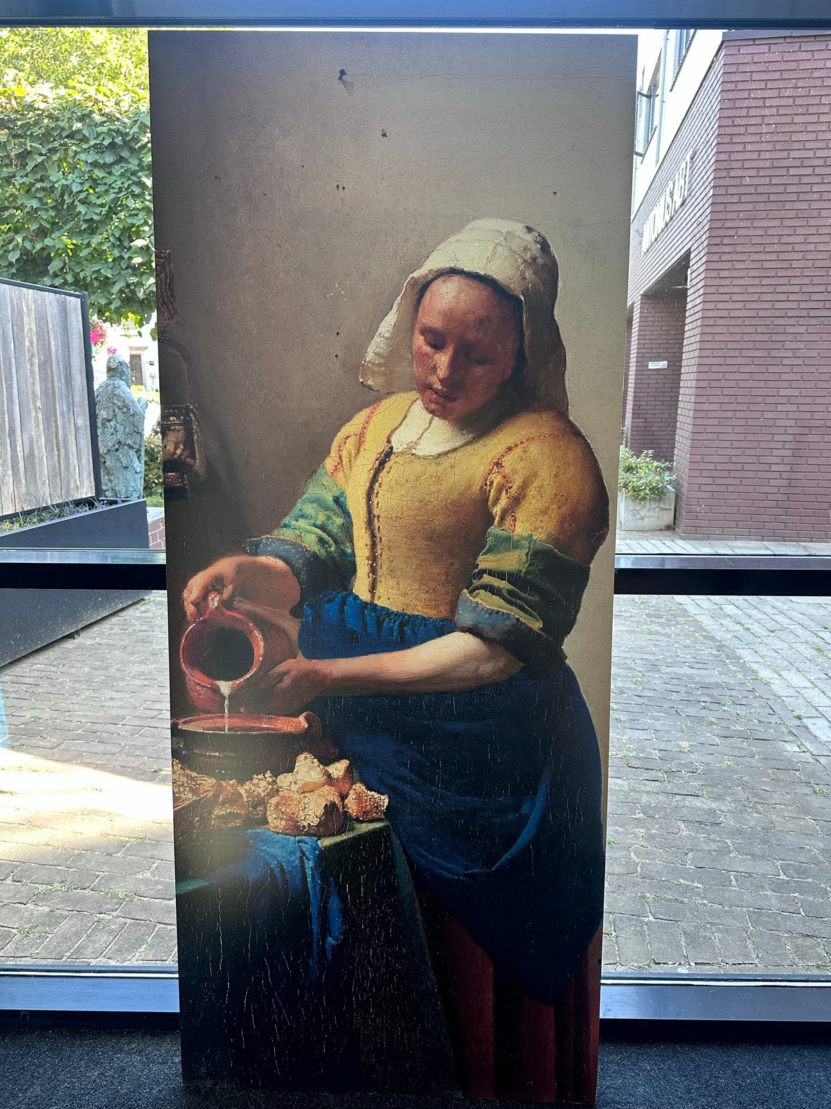 Melkmeisje van Vermeer - Reproductie op Paneel, Antiek en Kunst, Kunst | Schilderijen | Klassiek, Ophalen, Paneel, Portret of Personen