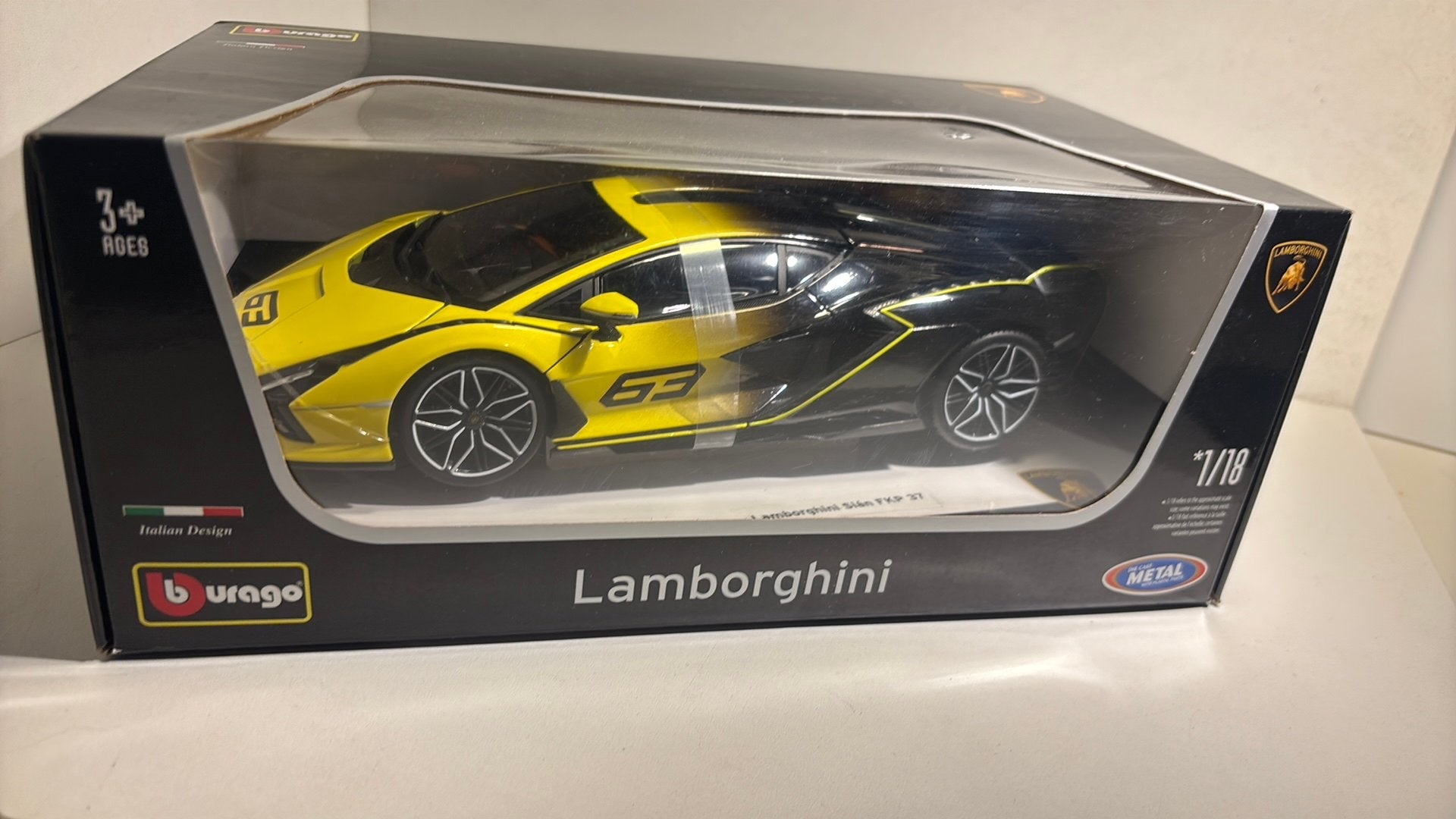 Lamborghini sian fkp 37 Bburago 1.18, Ophalen of Verzenden, Bburago, A, A
