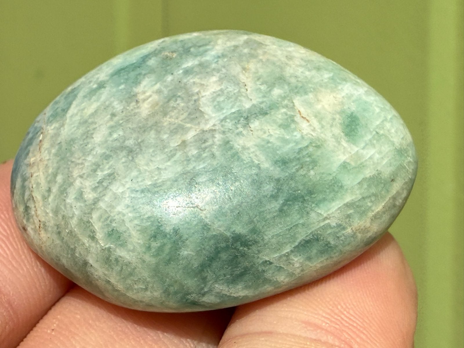 Amazoniet handsteen mineralen Madagaskar HSP steen, Ophalen of Verzenden, Mineraal
