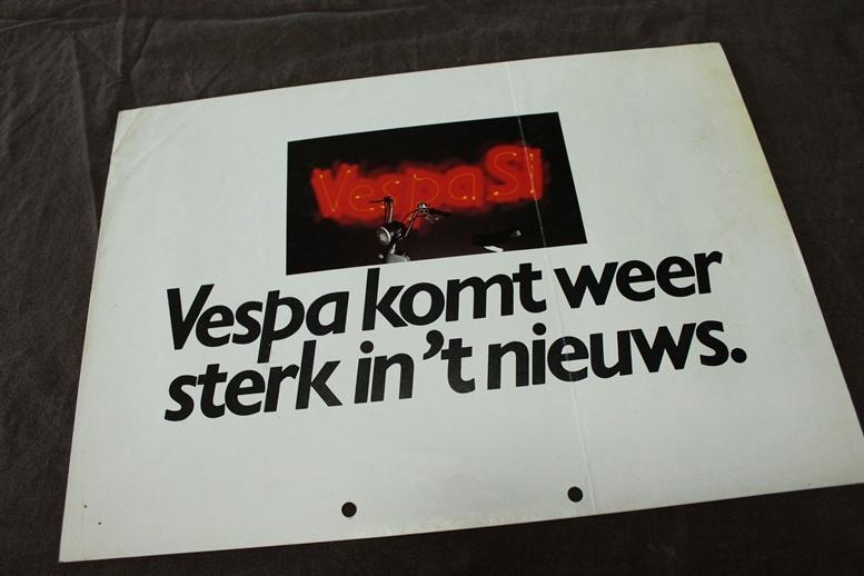 Vespa Si bromfiets verkoop folder, Ophalen of Verzenden, Gebruikt