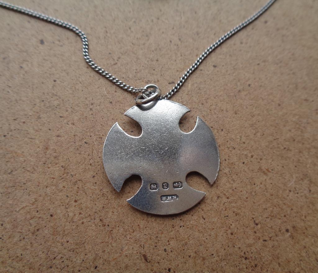 zilveren ketting met maltezer kruis hanger [970], Met hanger, Verzenden, Zo goed als nieuw, Zilver