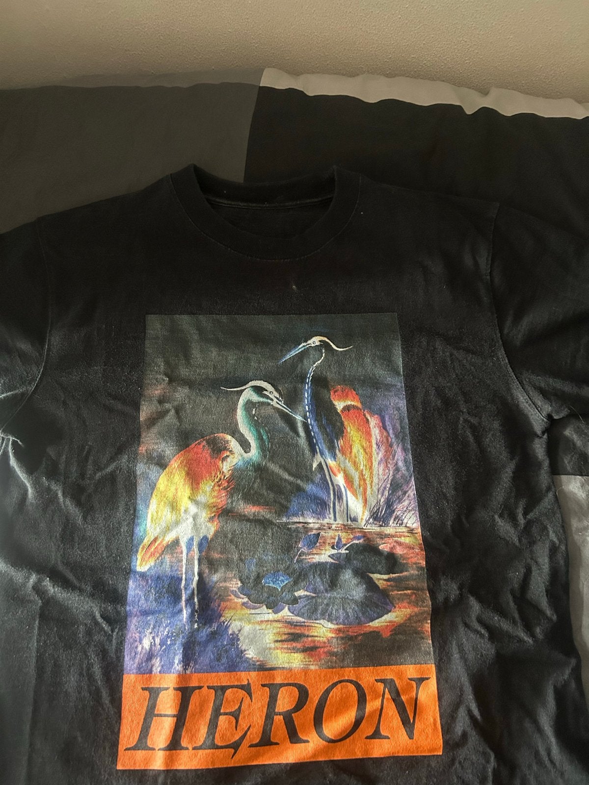 Heron Preston T-shirt met print - Maat S, Ophalen of Verzenden, Gedragen, Maat 46 (S) of kleiner, Zwart