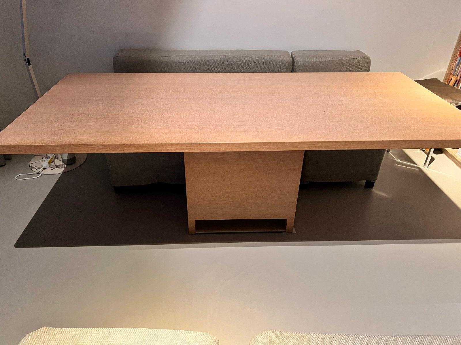 Licht eiken houten eettafel 200x90cm, Ophalen, Gebruikt, Eikenhout, 50 tot 100 cm