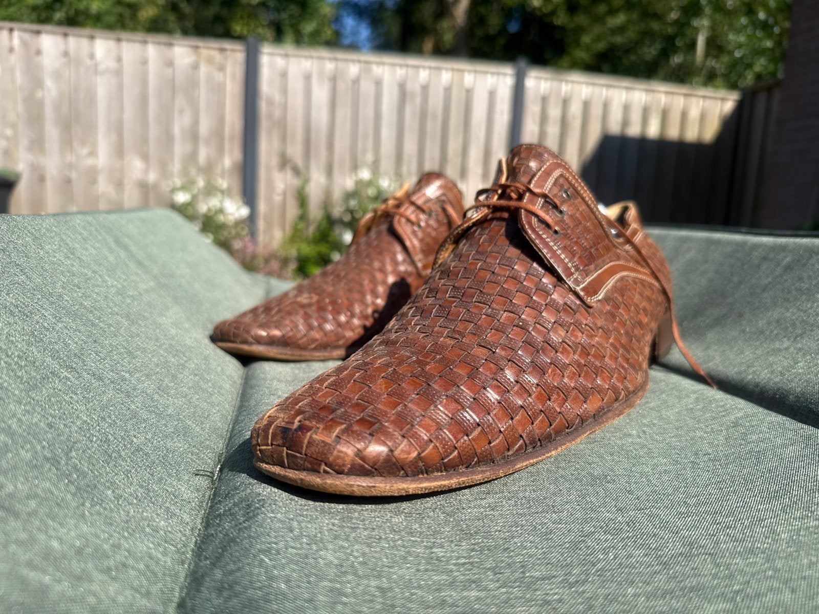 Lorenzi maat 45, handgemaakte Italiaanse lederen schoenen, Kleding | Heren, Schoenen, Bruin, Ophalen of Verzenden, Zo goed als nieuw