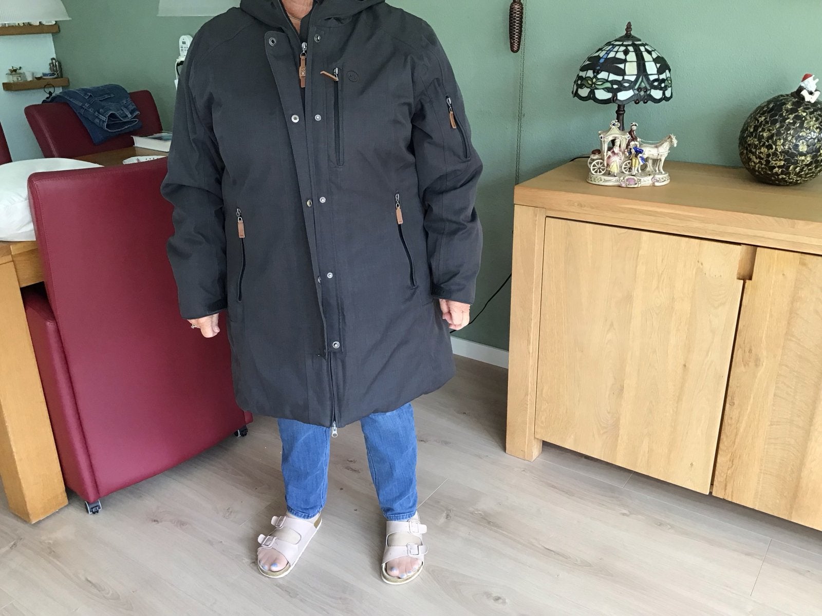 ANWB winterjas antraciet, z.g.a.n., waterdicht en warm, Kleding | Dames, Ophalen, Zo goed als nieuw, Grijs