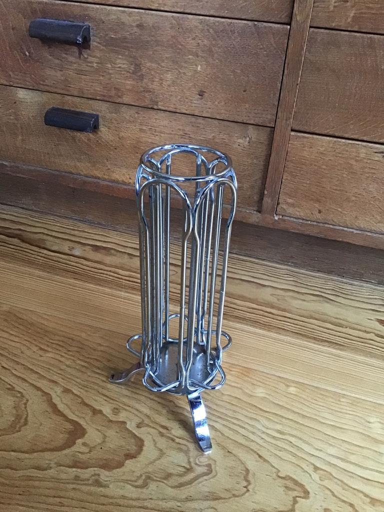 Metalen cup houder voor koffiecups, Zilver, Ophalen of Verzenden, Metaal, Overige typen