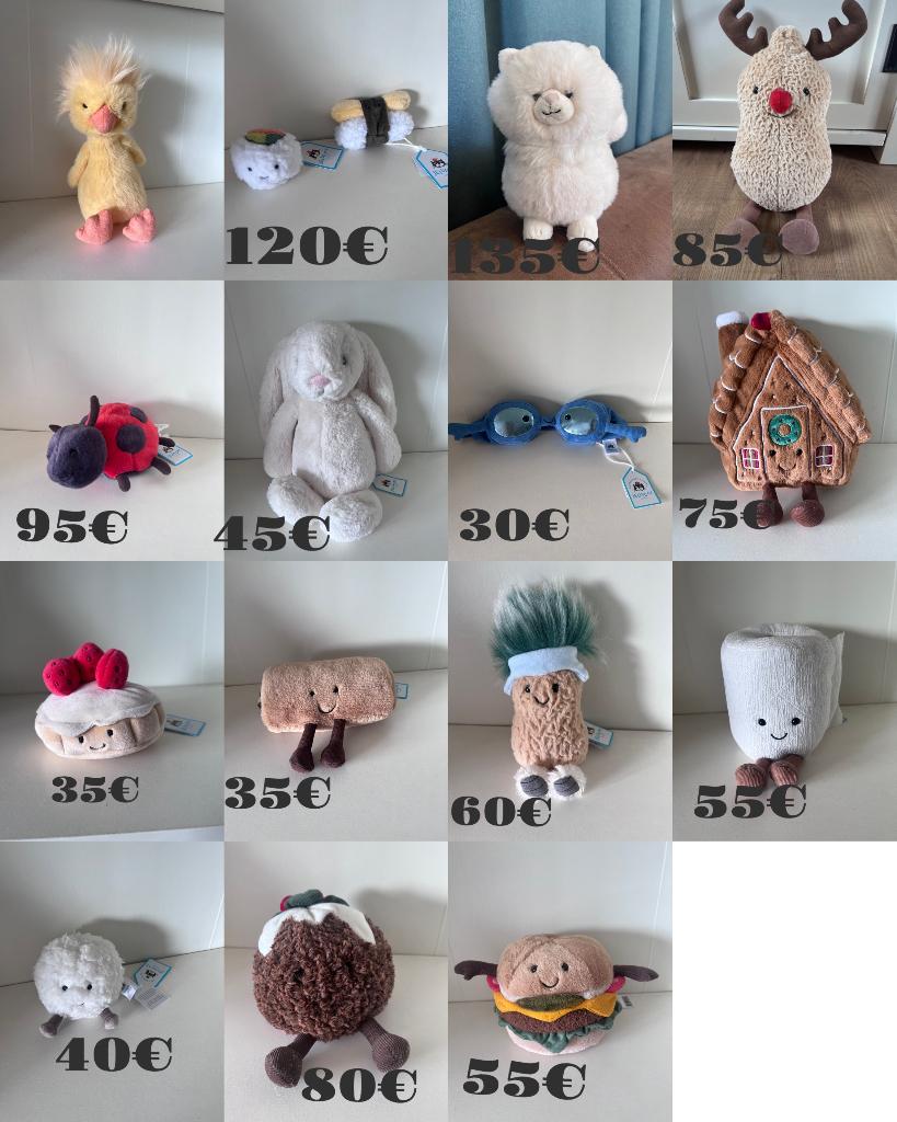 Jellycat jellycats collectie te koop knuffels speelgoed, Ophalen of Verzenden, Nieuw