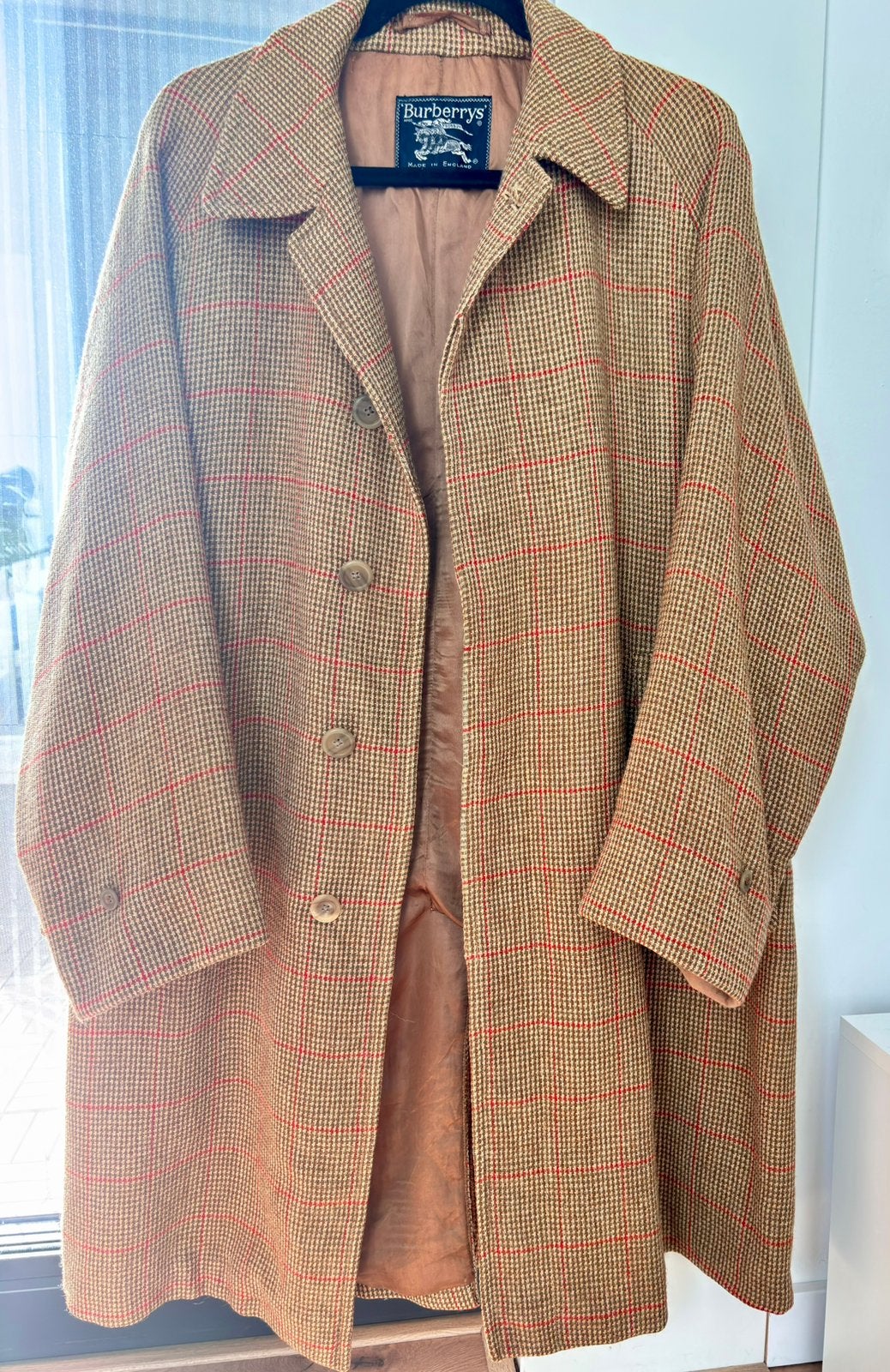 Vintage Burberrys' Irish Tweed Jas - Maat 36, Kleding | Dames, Ophalen, Gedragen, Maat 42/44 (L), Bruin