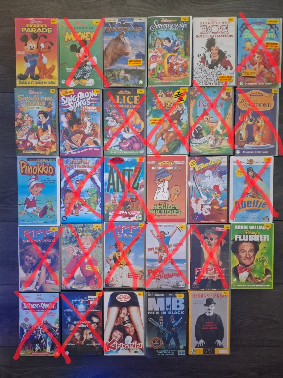 Verschillende videobanden €0,50 per stuk, Cd's en Dvd's, Alle leeftijden, Ophalen of Verzenden, Gebruikt