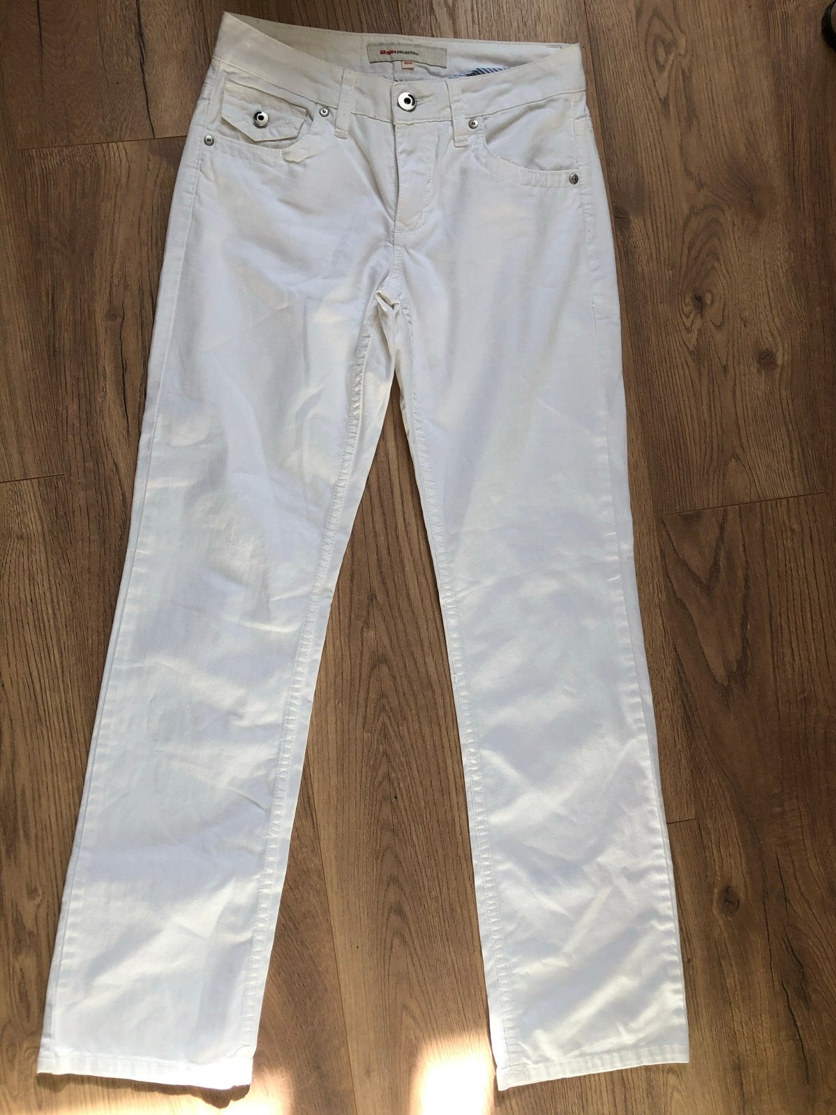 GEISHA witte jeans  spijkerbroek -mt XS, Kleding | Dames, Wit, Ophalen of Verzenden, Zo goed als nieuw, Maat 34 (XS) of kleiner