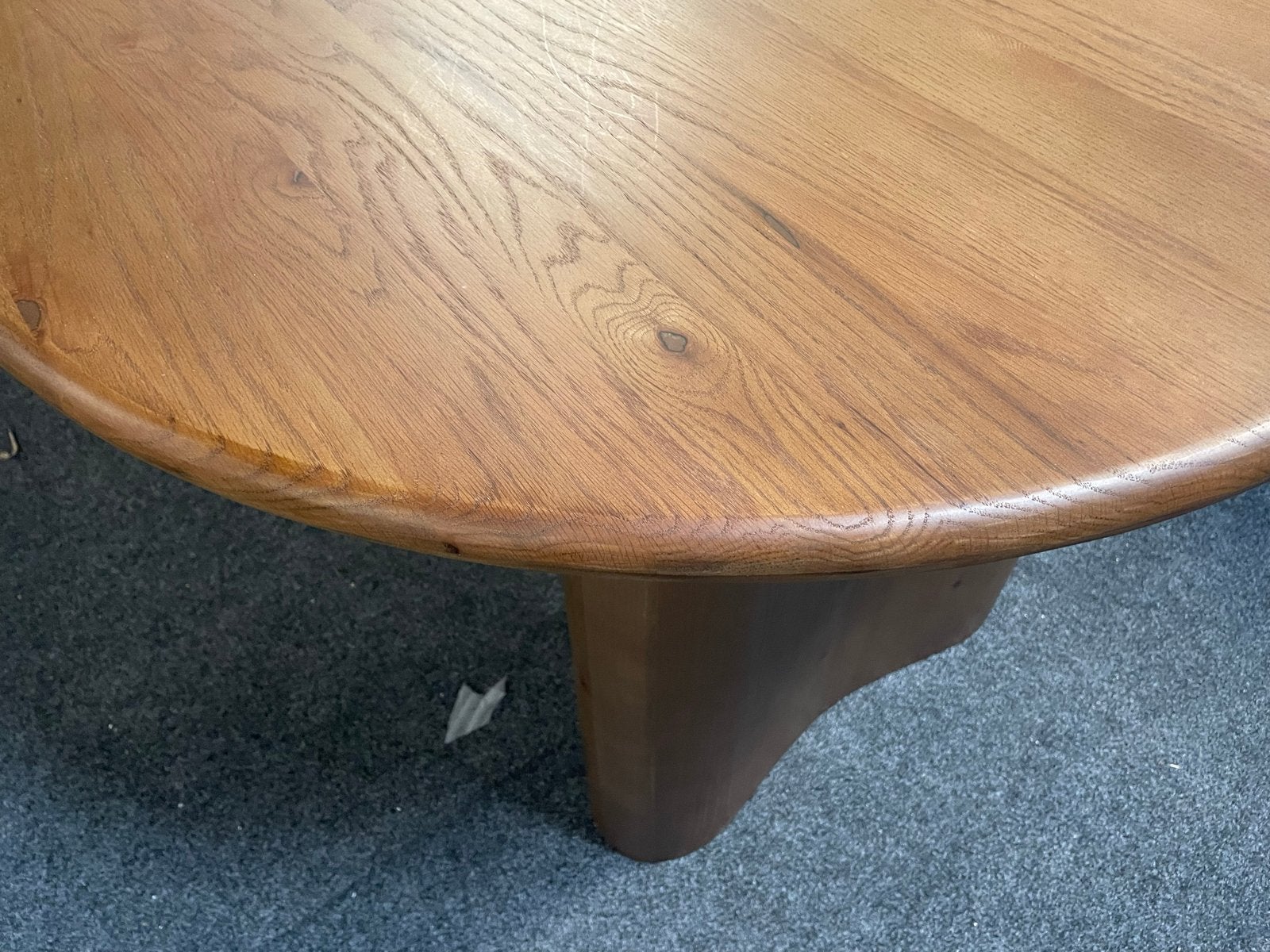 Massief eikenhouten tafel, organische vorm 250x110 cm, Ophalen, 100 tot 150 cm, Eikenhout, Vijf personen of meer