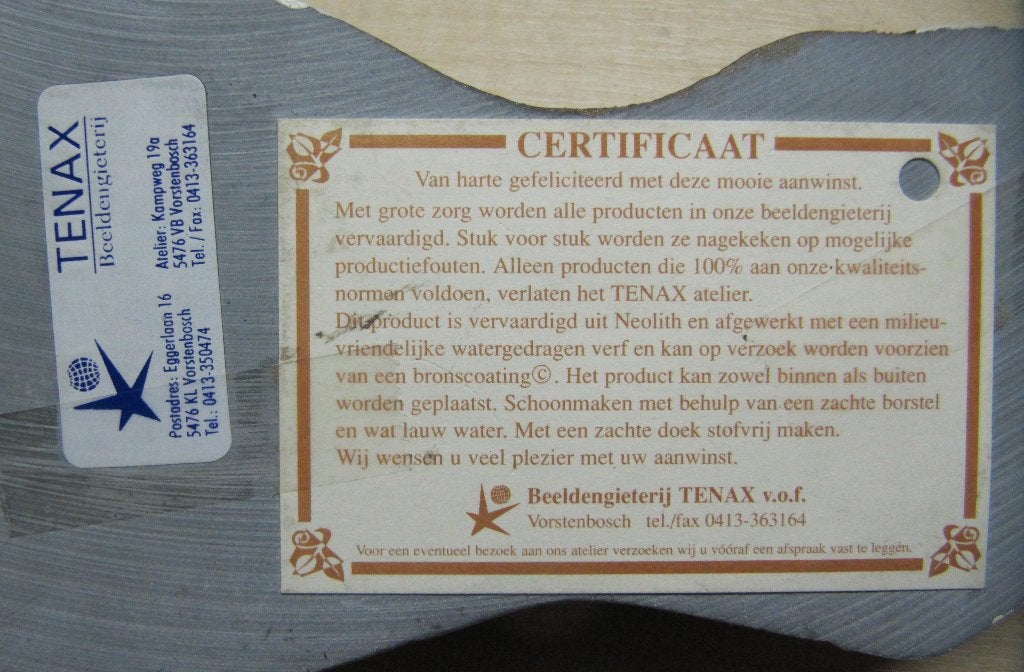 Origineel Triumph Tenax beeldje met echtheid certificaat, Ophalen of Verzenden, Zo goed als nieuw, Reclamebord