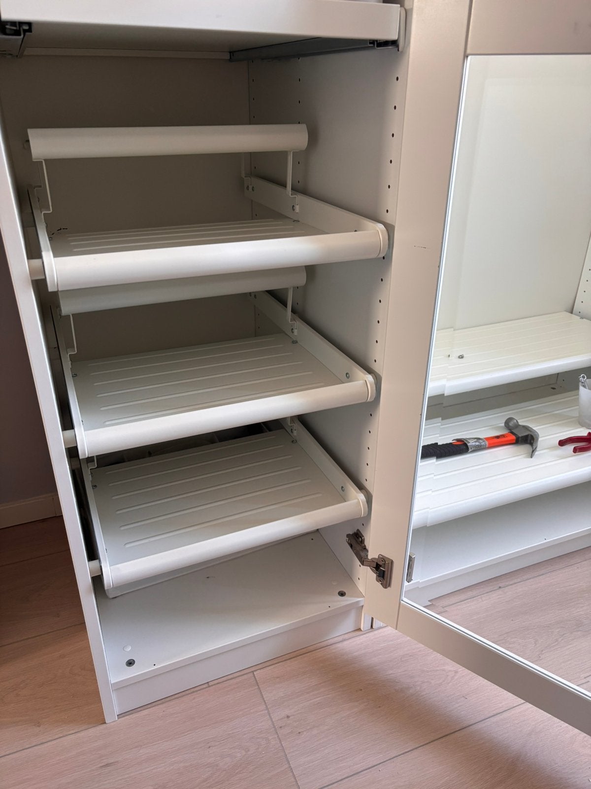 3x IKEA KOMPLEMENT uittrekbaar schoenenrek 50x58 cm – wit, Huis en Inrichting, Ophalen, Zo goed als nieuw