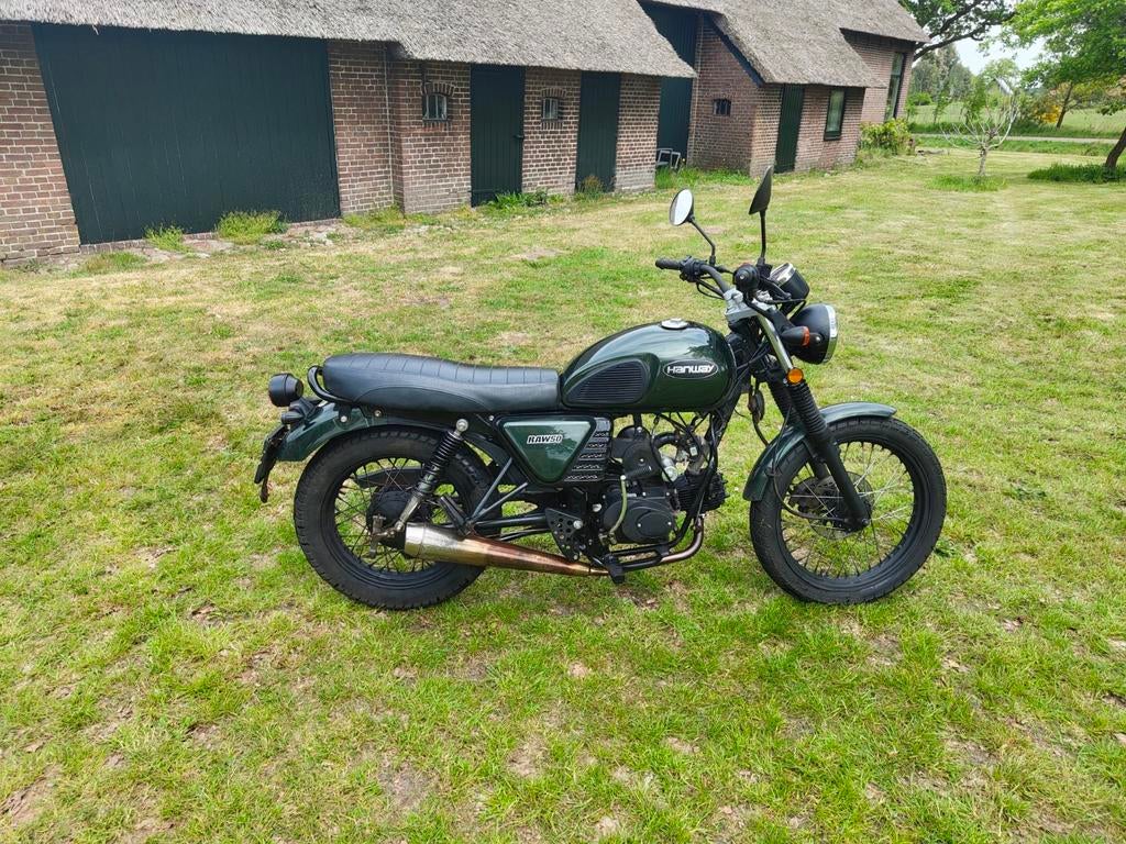 Hanway Raw 50 uit 2021 - Stoere 50cc schakelbrommer, Ophalen, Gebruikt, Hanway, 4 versnellingen