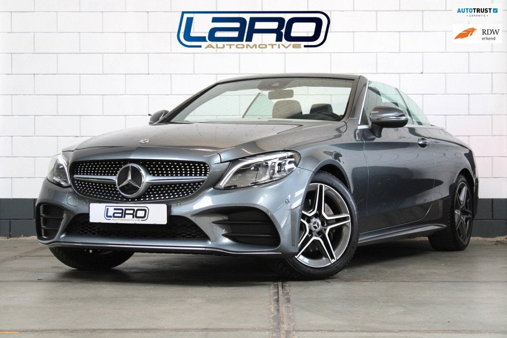 Mercedes-Benz C-klasse Cabrio 200 AMG Line | Airscarf Trekha, Auto's, Automaat, Euro 6, 4 cilinders, Cabriolet