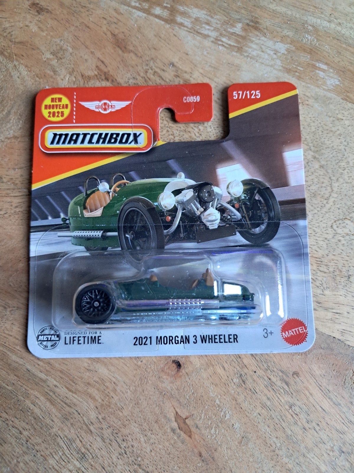 Matchbox 2021 Morgan 3 Wheeler groen nieuw in verpakking, Ophalen of Verzenden, Nieuw, Auto