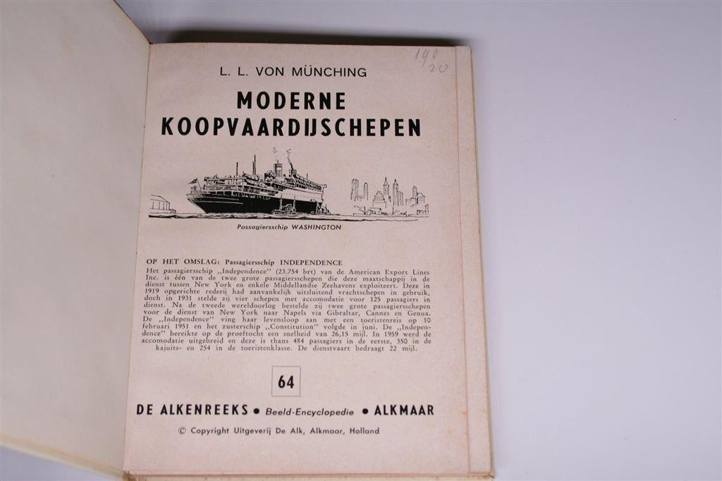 Moderne Koopvaardijschepen — Alkenreeks Nr. 64 [1961], Verzamelen, Scheepvaart, Gebruikt, N.v.t., N.v.t., Ophalen of Verzenden