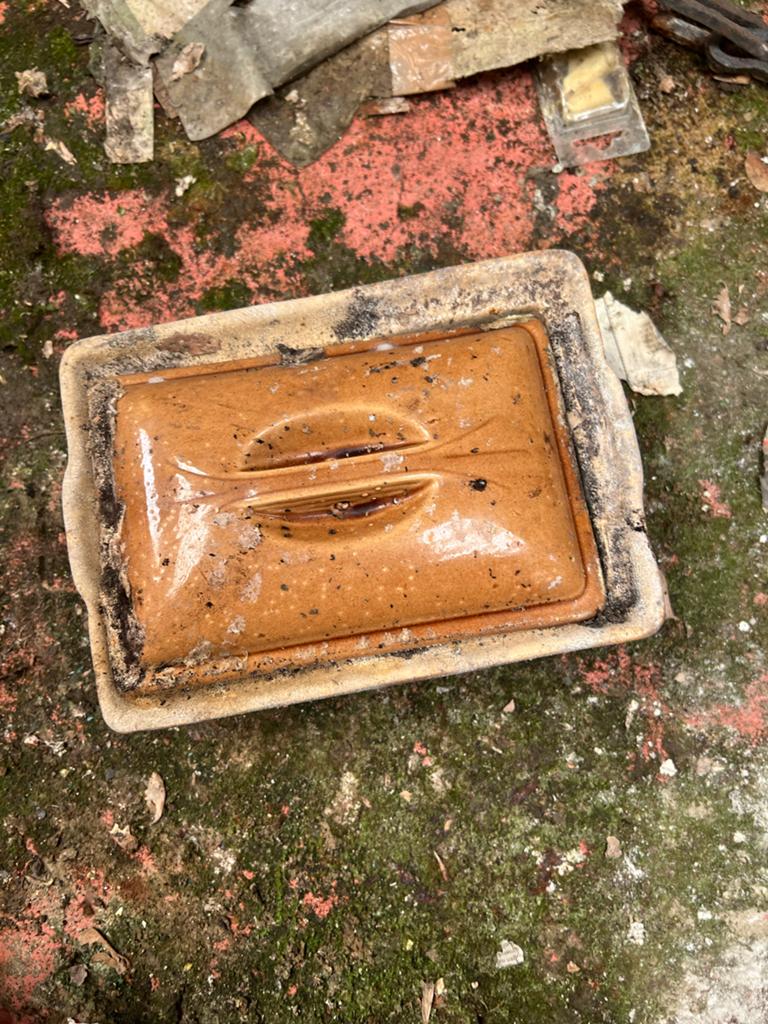 Vintage Terracotta Paté Terrine - Brocante Stijl, Ophalen
