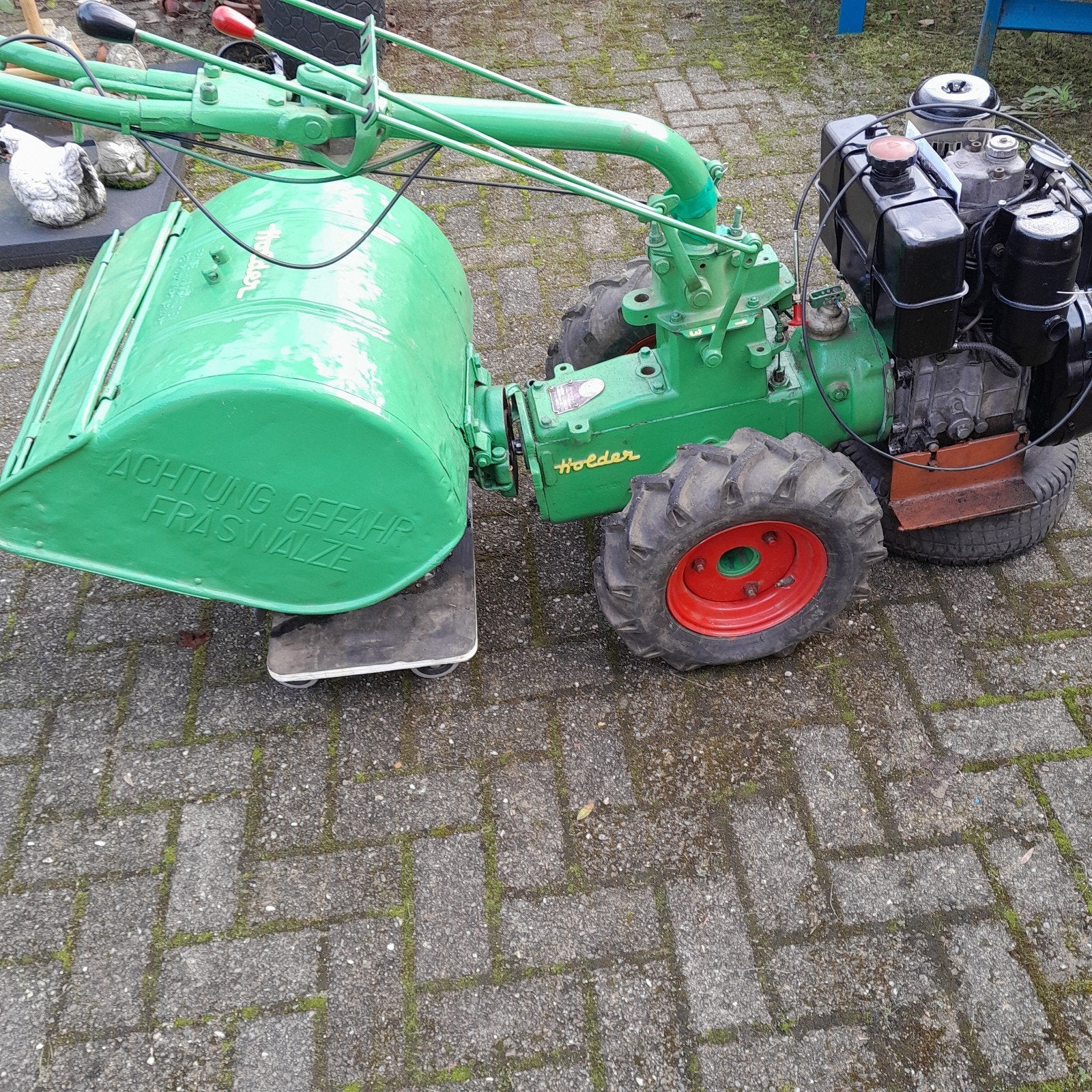 Holder E6 met dieselmotor en freesbak 65cm, Ophalen, Gebruikt, Holder E6