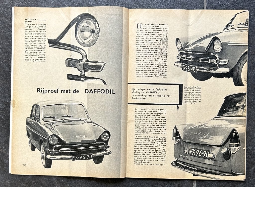 Daf Daffodil test in Autokampioen 1961, Gelezen, Ophalen of Verzenden, Autokampioen, Overige merken