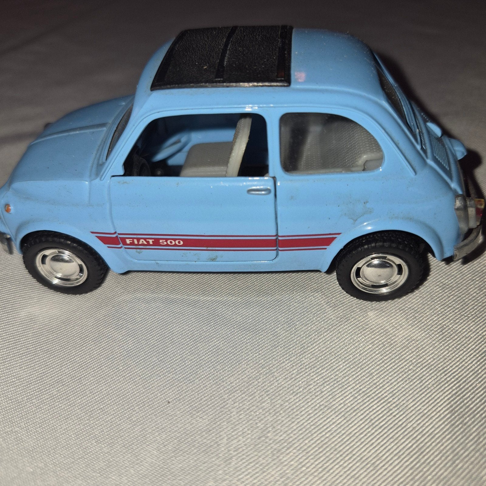 Fiat 500 modelauto - Blauw, Ophalen of Verzenden, Gebruikt, Overige typen