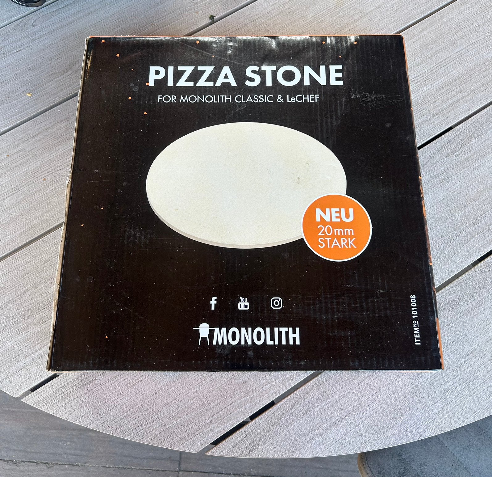 Nieuw/ongebruikt Monolith Pizzasteen 36cm diameter, Tuin en Terras, Pizzaovens, Ophalen, Nieuw