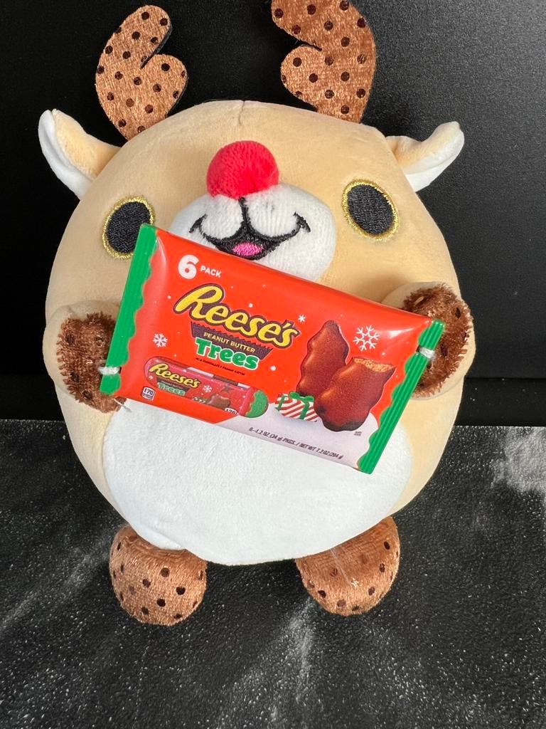 Zuru snackles rendeer with reeses pluche - knuffel - kerst, Kinderen en Baby's, Speelgoed | Knuffels en Pluche, Ophalen of Verzenden