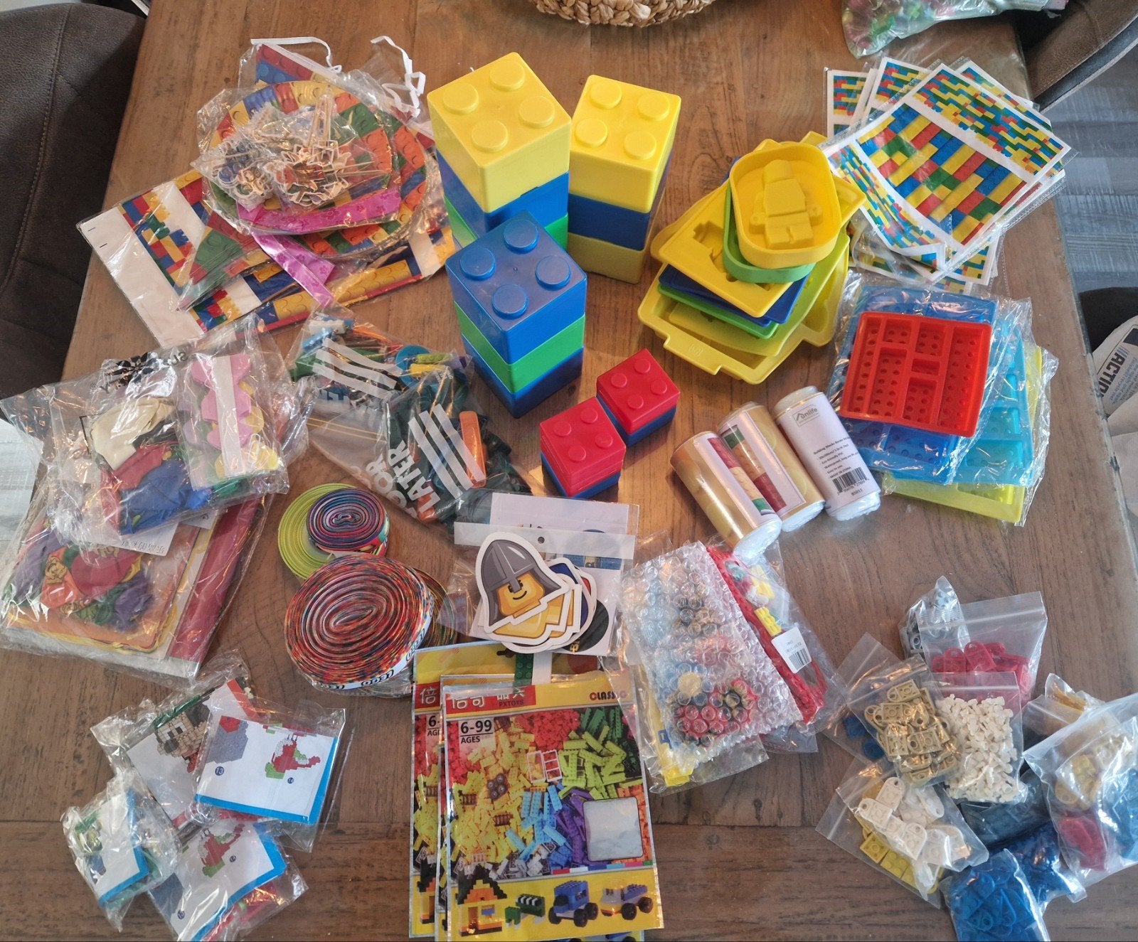 Lego thema versiering en feestartikelen voor kinderfeestje, Ophalen of Verzenden, Nieuw, Versiering, Verjaardag