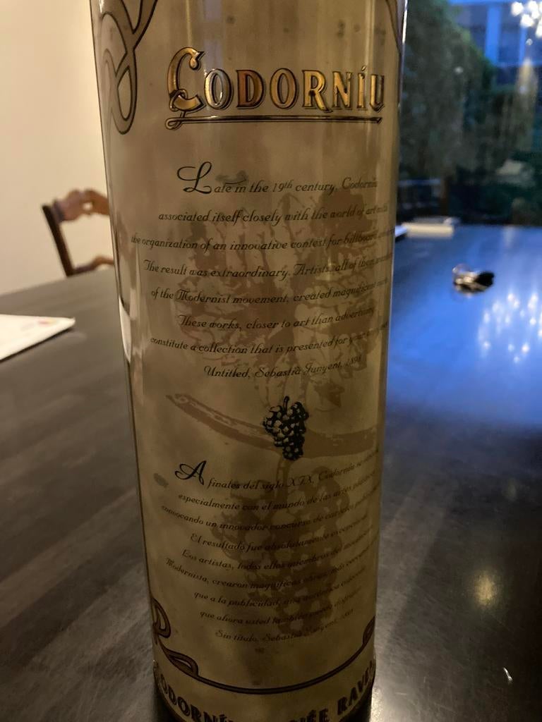 Codorniu blik cuvee raventos jugendstil afbeelding, Verzamelen, Blikken, Zo goed als nieuw, Overige, Ophalen of Verzenden