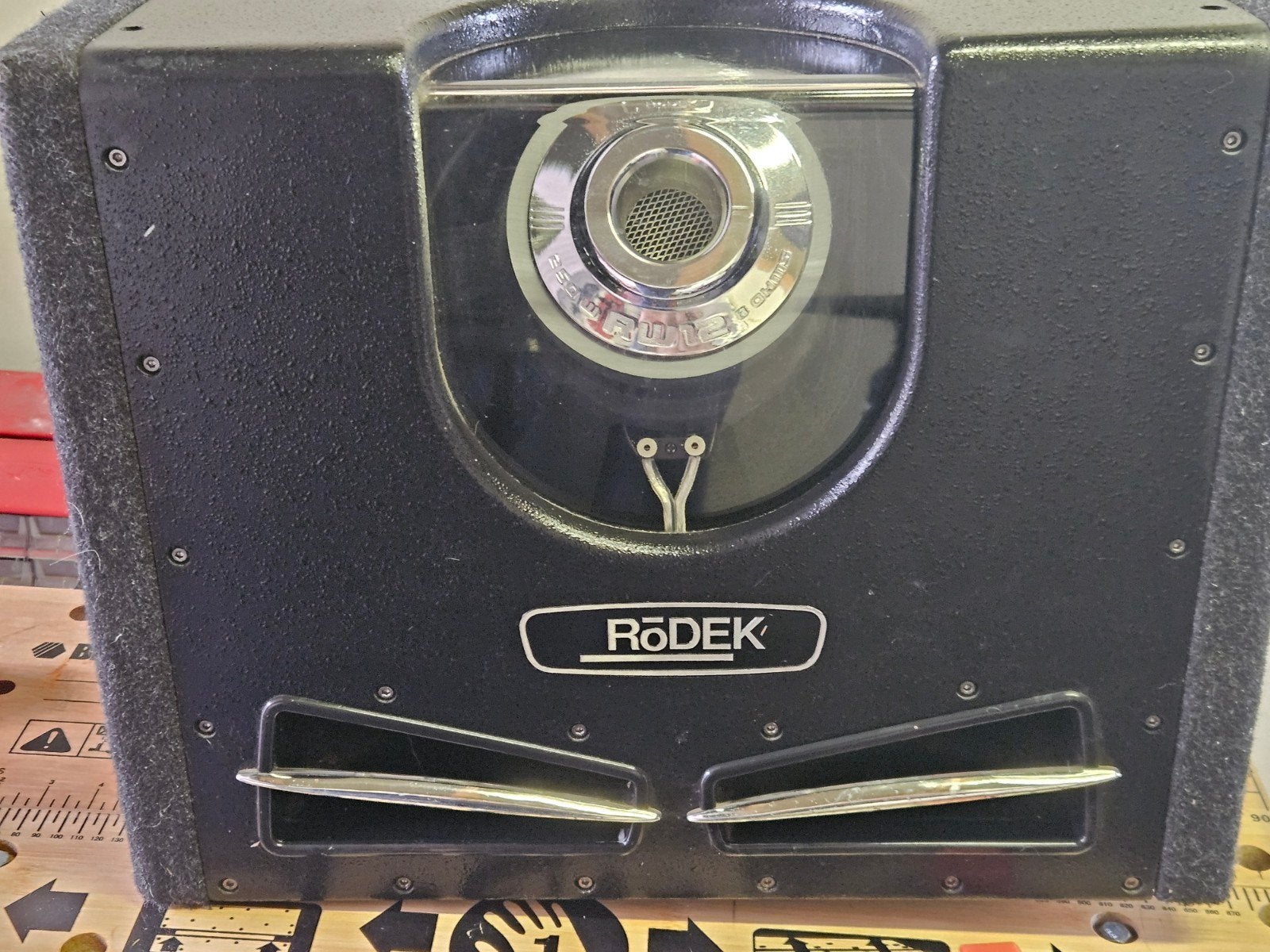 Rodek Subwoofer met versterker en kabelset, Auto diversen, Ophalen, Gebruikt