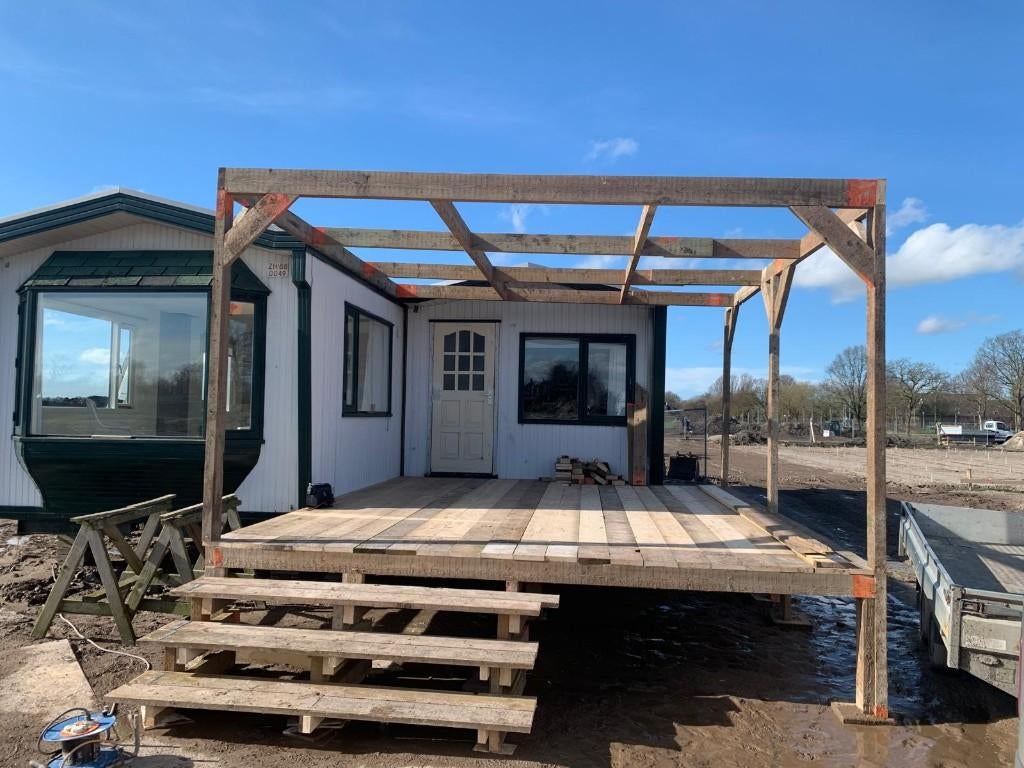 Tijdelijke woonunit/chalet te koop! 15.000 euro, Doe-het-zelf en Verbouw, Ophalen, Gebruikt