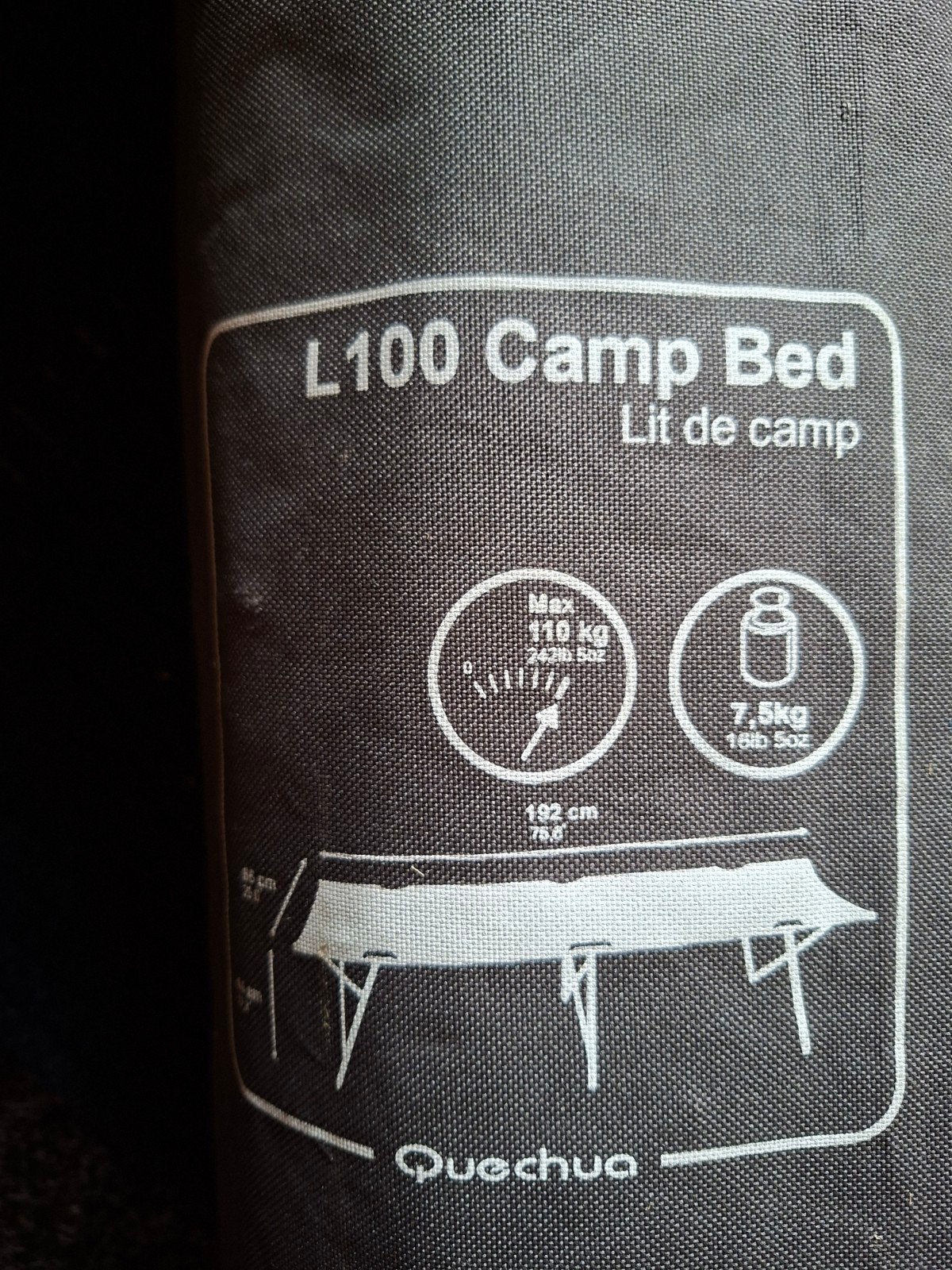 Quechua L100 Camp Bed, Ophalen, Gebruikt, Overige
