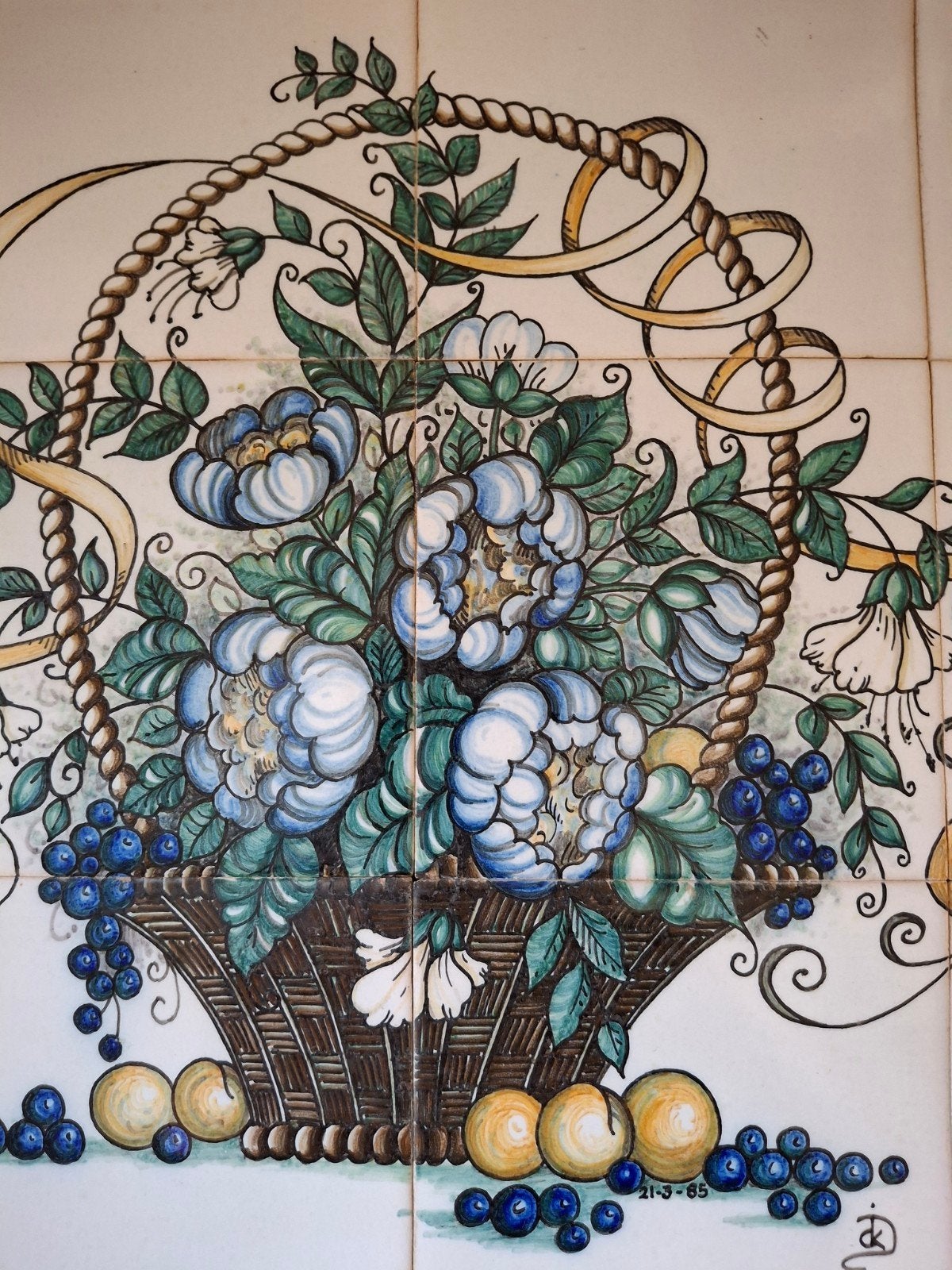 Makkummer tegeltableau Tichelaar  40 x 50 cm, Ophalen of Verzenden