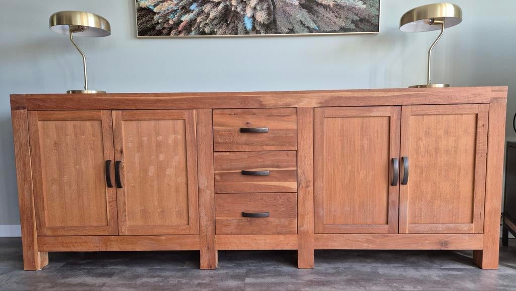 Eiken dressoir, Ophalen, Zo goed als nieuw, 25 tot 50 cm, 200 cm of meer