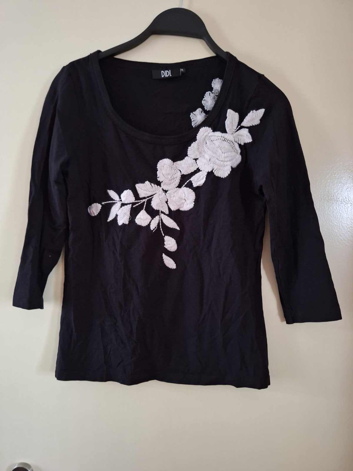 Dames shirt Didi maat M zwart, Ophalen of Verzenden, Zo goed als nieuw, Zwart, Korte mouw