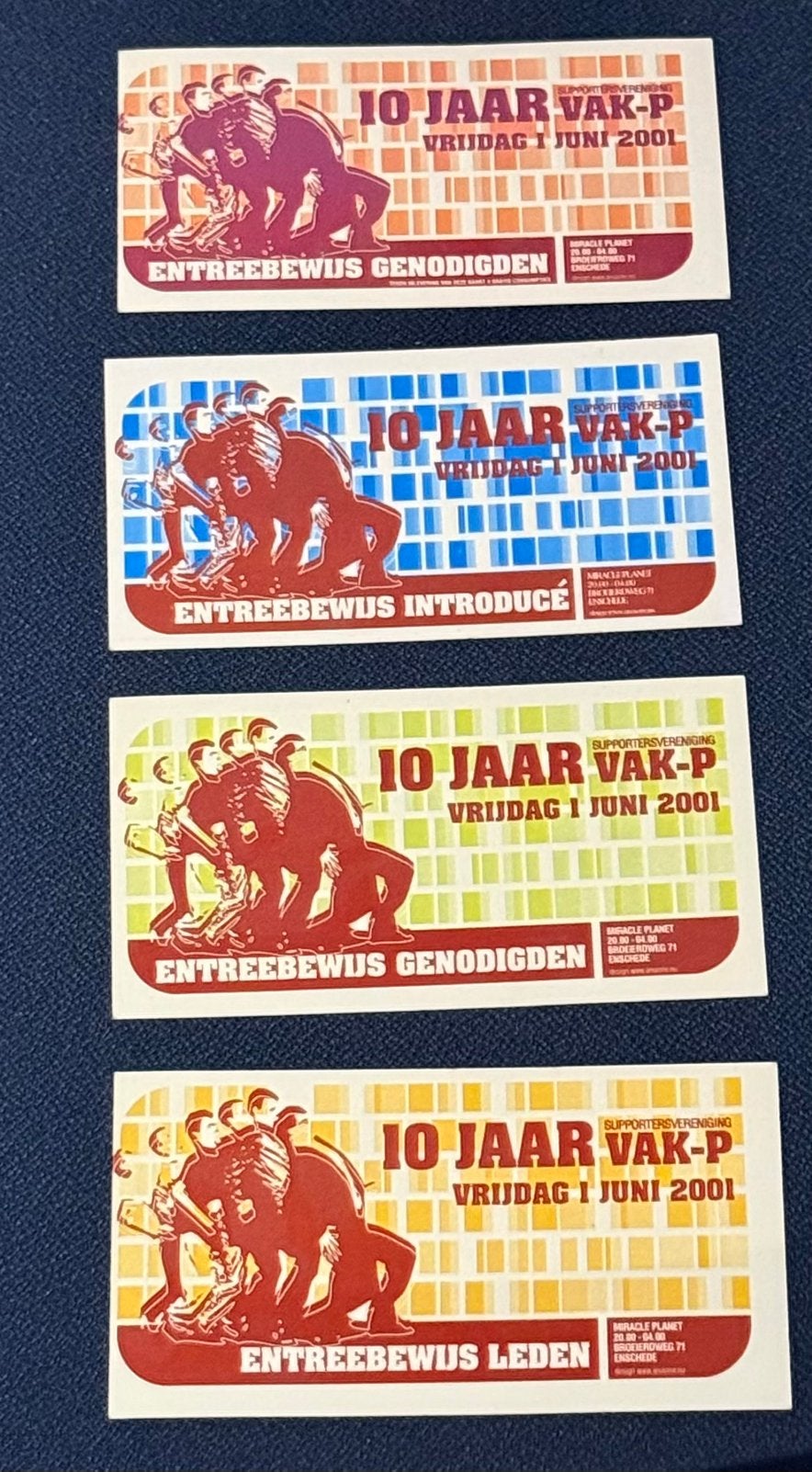 Vak P oude tickets, Ophalen of Verzenden, Zo goed als nieuw, Buitenlandse clubs