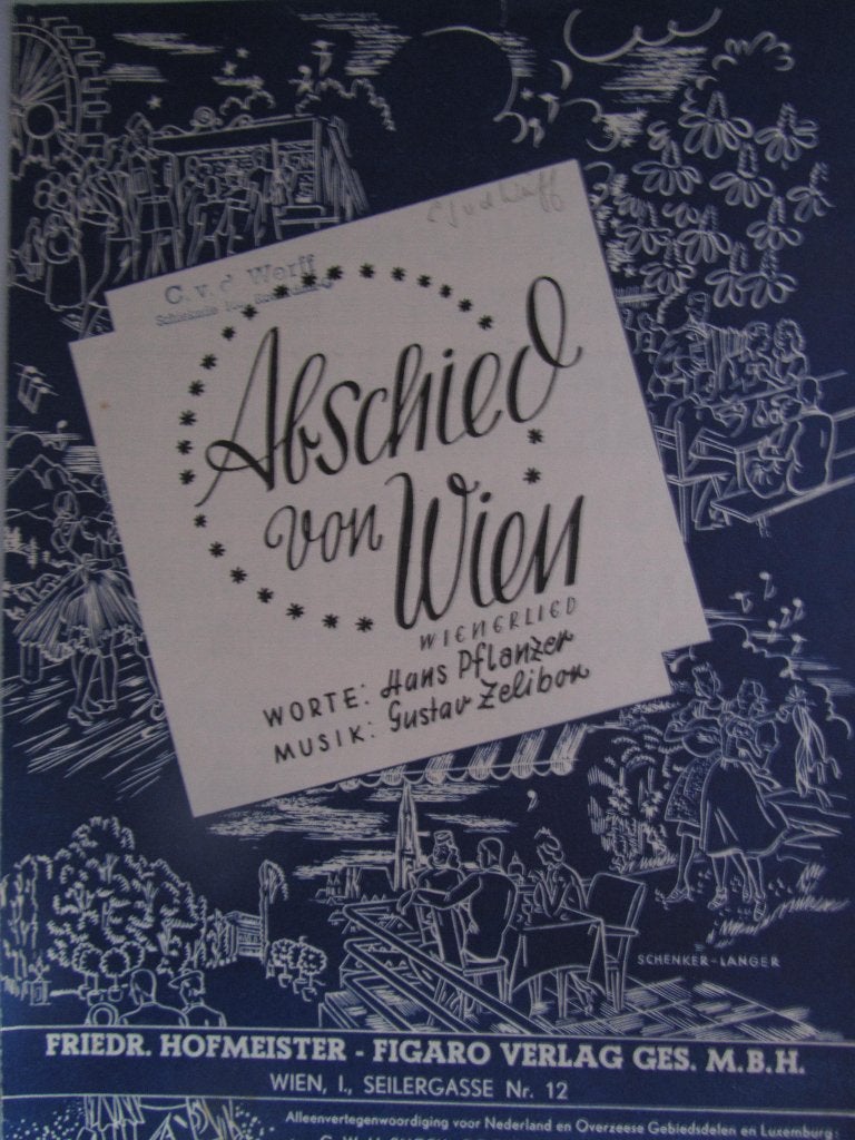ABSCHIED VON WIEN **Oude Bladmuziek uit 1941**, Muziek en Instrumenten, Ophalen of Verzenden, Gebruikt, Artiest of Componist, Overige genres