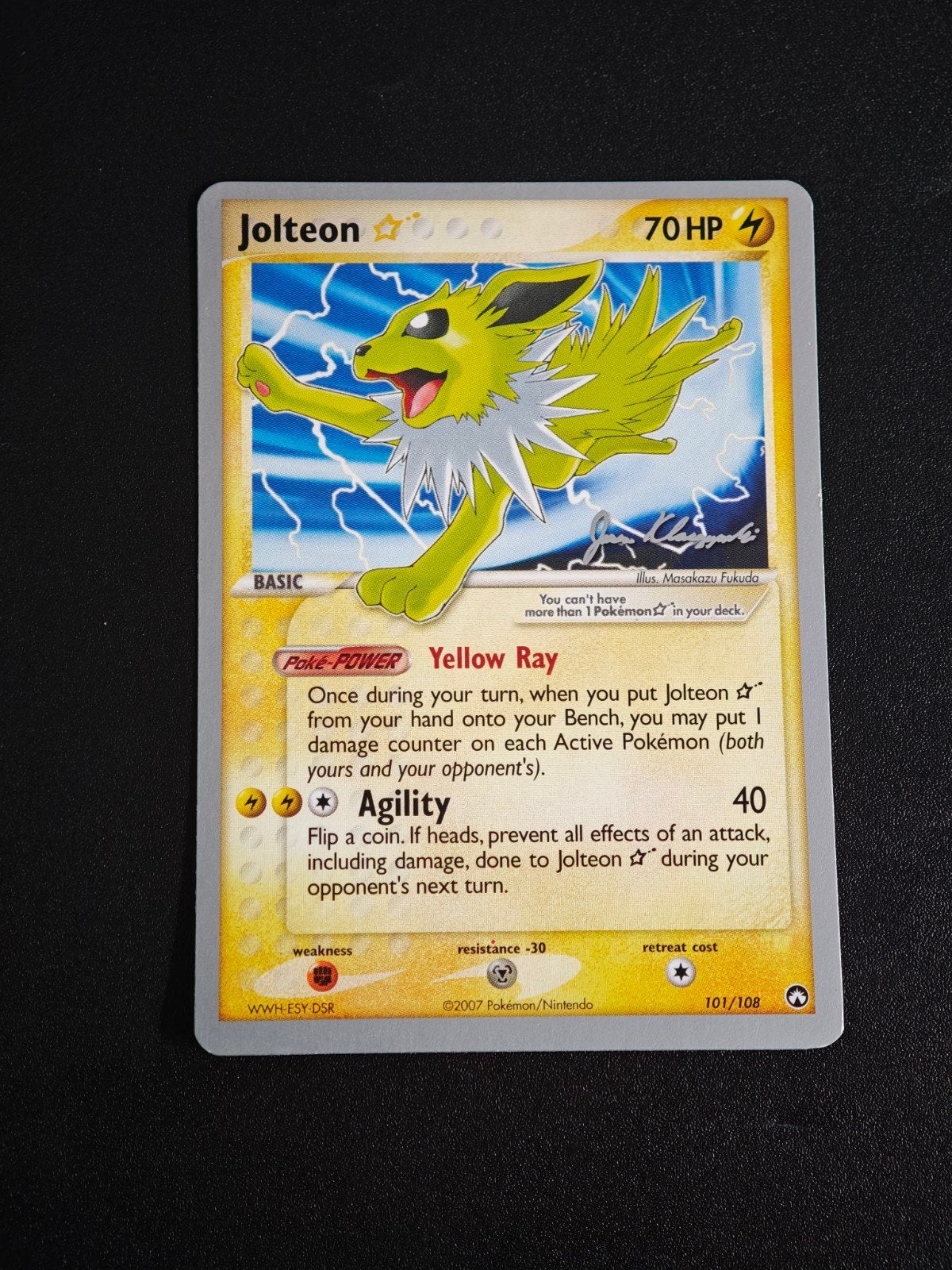 Jolteon Gold Star World Championships 2008, Ophalen of Verzenden, Zo goed als nieuw, Losse kaart
