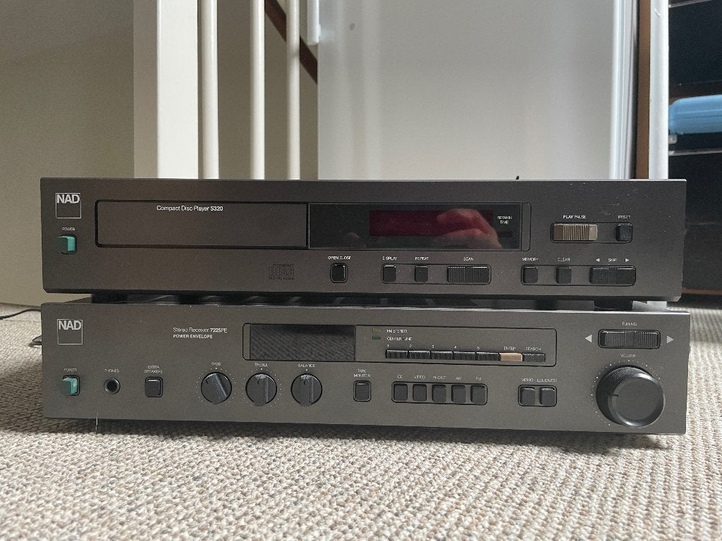 NAD 7225PE versterker en receiver (+ CD-speler), Gebruikt, 60 tot 120 watt, Stereo, Ophalen