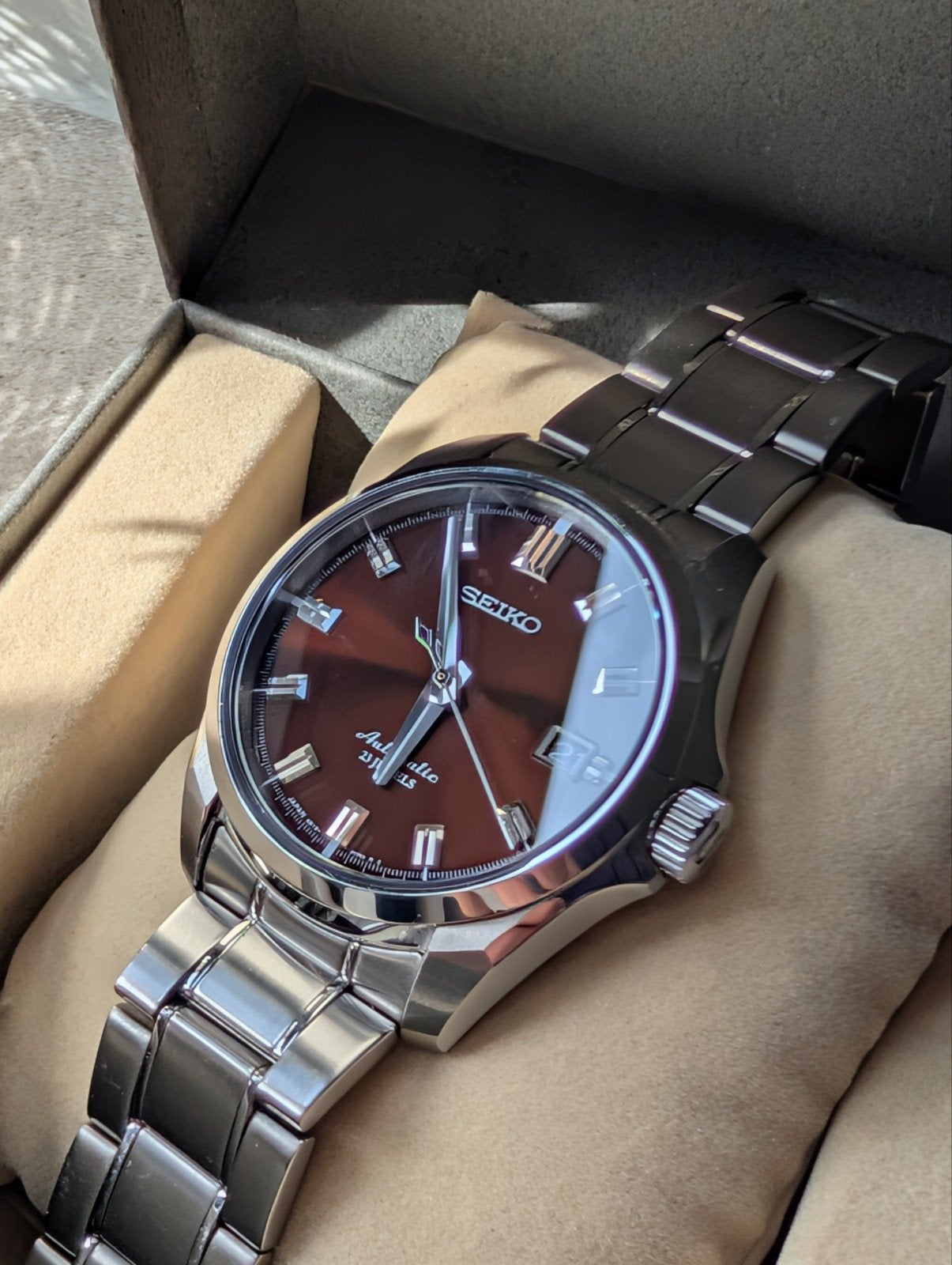 Zeldzame Seiko SARB025 JDM KitKat/ Chocolate - Full set, Ophalen of Verzenden, Zo goed als nieuw, Staal, Seiko