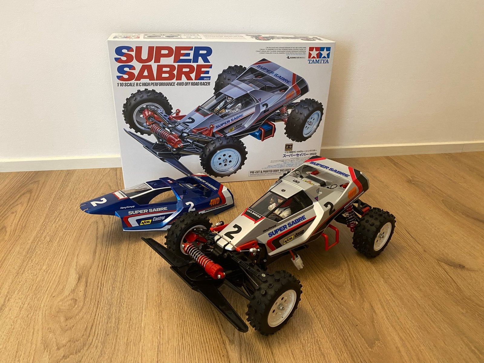 Tamiya Super Sabre 4WD Off-Road Nieuw gebouwd incl extra's, Elektro, Auto offroad, Nieuw, Ophalen of Verzenden
