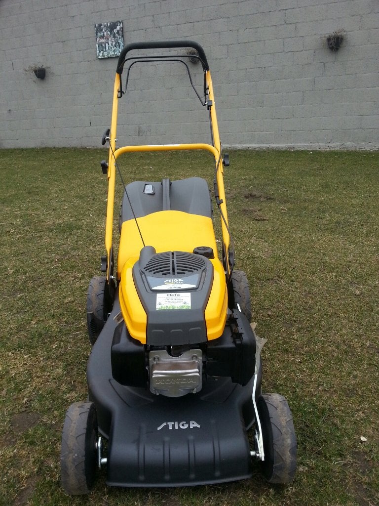 NIEUW Stiga 48SH Honda zelftr grasmaaier benz mulch + opvang, Tuin en Terras, Ophalen, Cirkelmaaier, Stiga, Nieuw