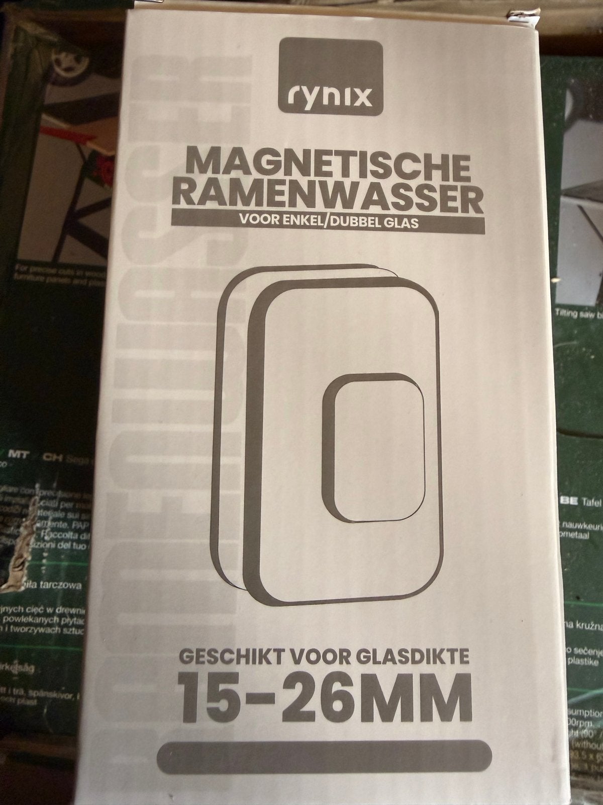 Rynix Magnetische Ramenwasser voor Enkel/Dubbel Glas, Ophalen, Minder dan 80 cm, Overige typen, Nieuw