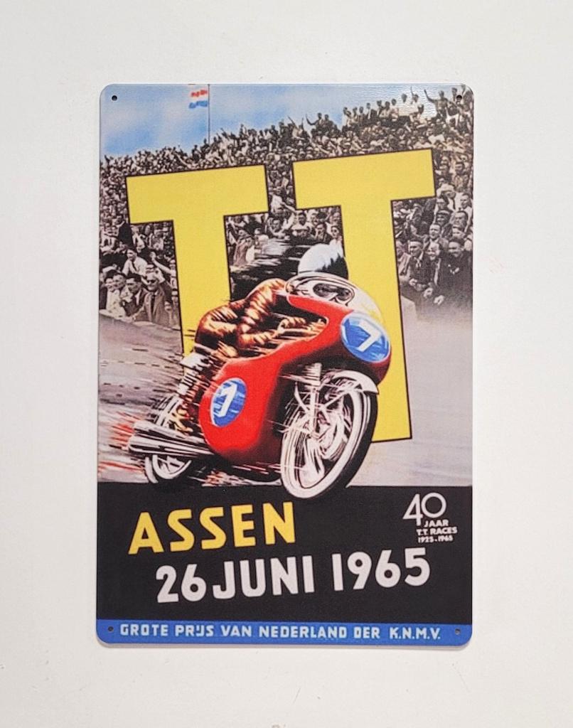 TT Circuit Assen 1965 motorGP reclamebord van metaal deco, Reclamebord, Info@deconoord.nl, Deco Noord, Nieuw