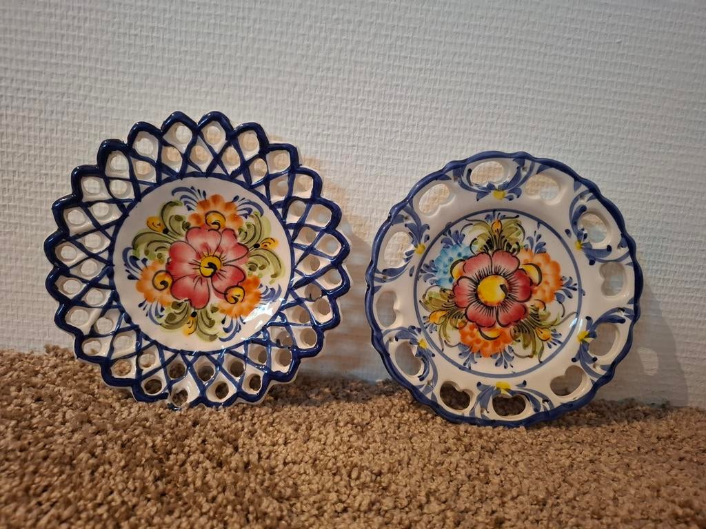 2 handgeschilderde Portugese sierborden, Antiek en Kunst, Ophalen of Verzenden