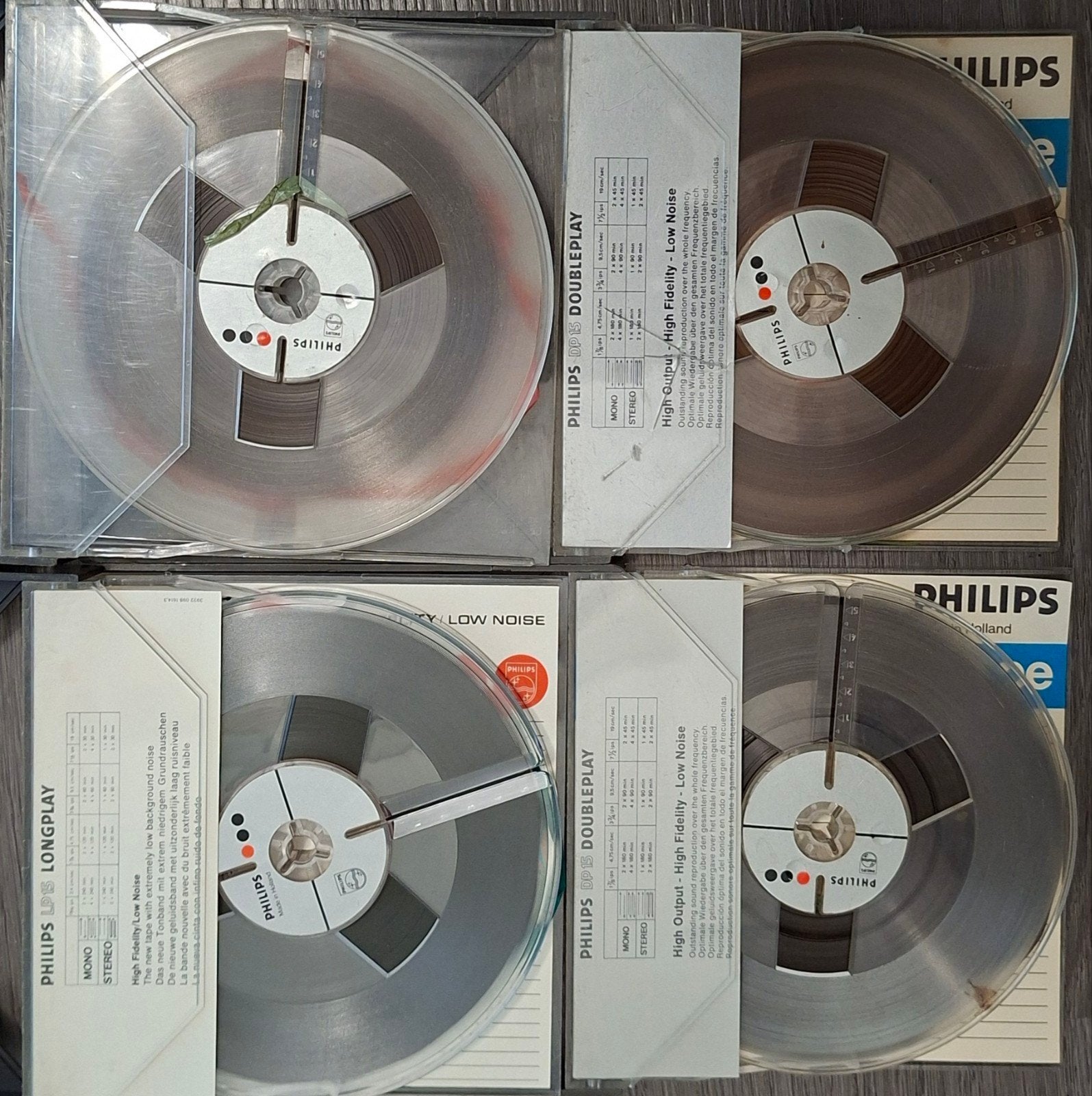 4 Philips bandrecorder banden - Longplay & Doubleplay, Ophalen of Verzenden