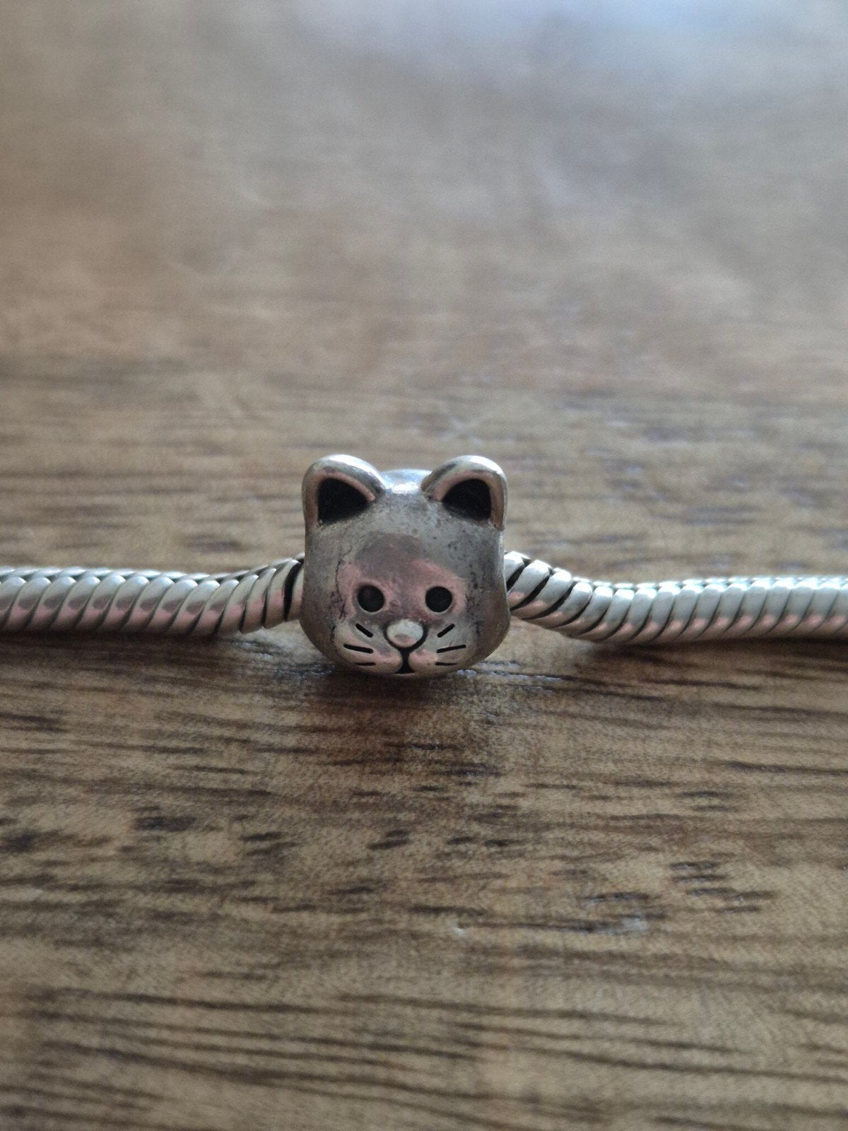 Pandora prachtige originele zilveren bedel poes, Sieraden, Tassen en Uiterlijk, Bedels, Ophalen of Verzenden, Zo goed als nieuw