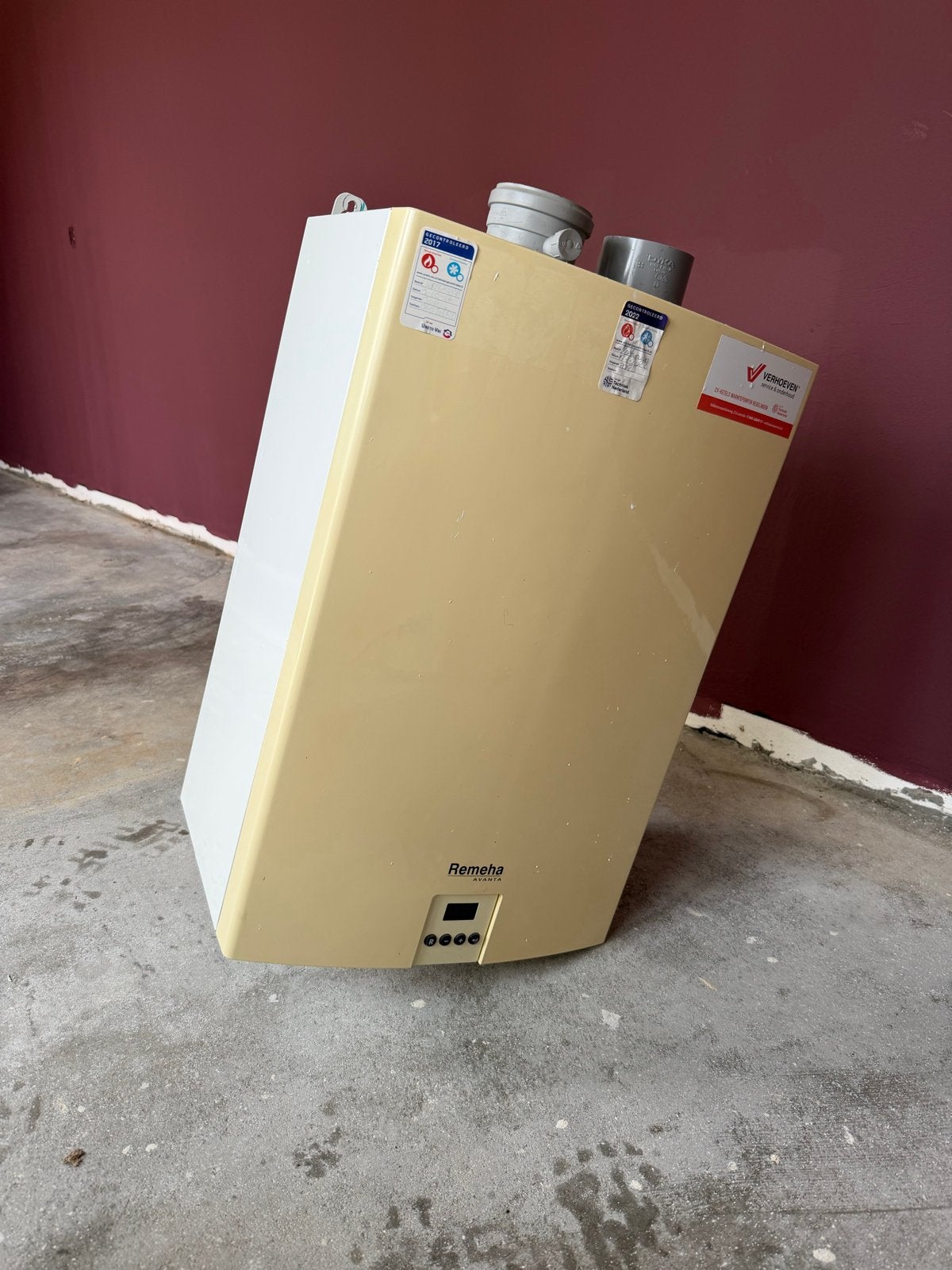 Remeha Avanta 24c CV-ketel met thermostaat en expansievat, Ophalen, Gebruikt, Cv-ketel of Combi-ketel, Hoog rendement (Hr)