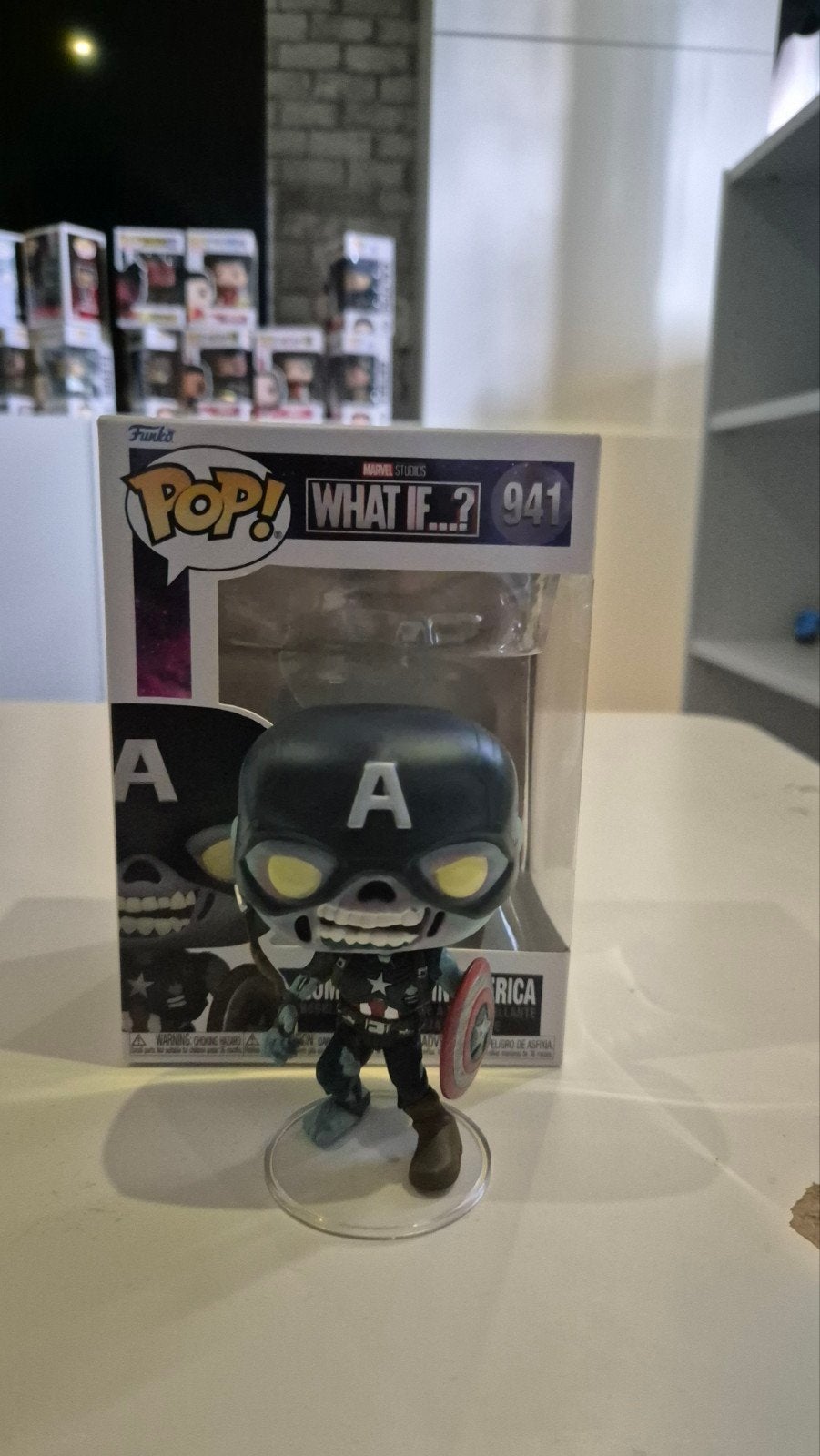 Funko Pop! Zombie Captain America - Marvel What If...?, Ophalen of Verzenden, Zo goed als nieuw